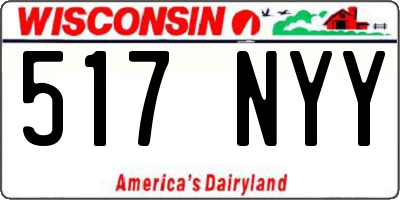 WI license plate 517NYY