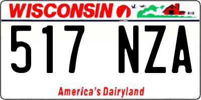 WI license plate 517NZA