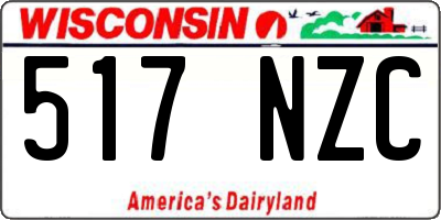 WI license plate 517NZC