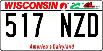 WI license plate 517NZD
