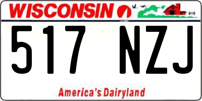 WI license plate 517NZJ
