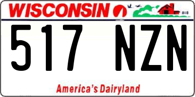 WI license plate 517NZN