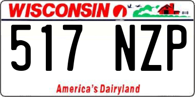 WI license plate 517NZP