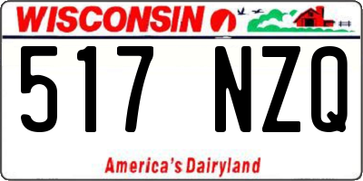 WI license plate 517NZQ