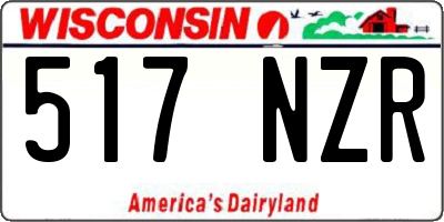 WI license plate 517NZR