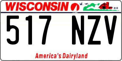WI license plate 517NZV