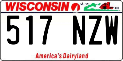 WI license plate 517NZW