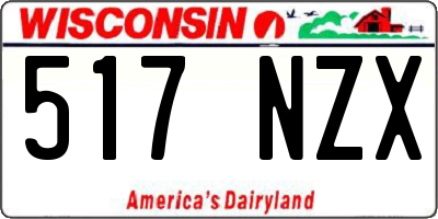 WI license plate 517NZX