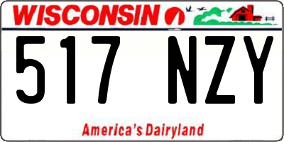 WI license plate 517NZY