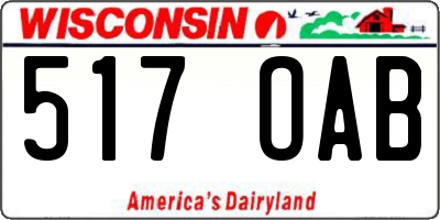 WI license plate 517OAB
