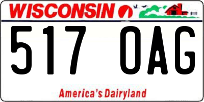 WI license plate 517OAG
