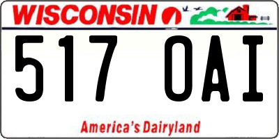 WI license plate 517OAI