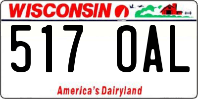 WI license plate 517OAL