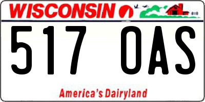 WI license plate 517OAS
