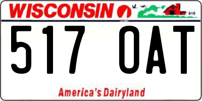 WI license plate 517OAT