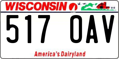 WI license plate 517OAV