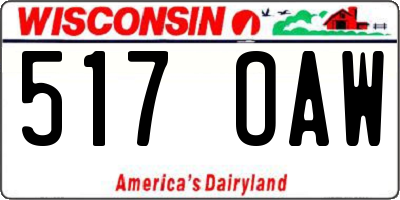 WI license plate 517OAW