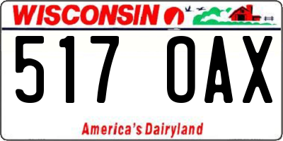 WI license plate 517OAX