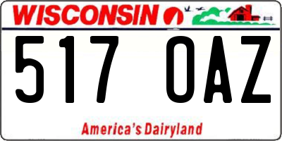 WI license plate 517OAZ