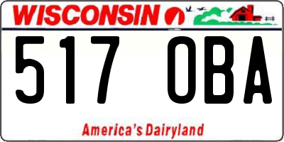 WI license plate 517OBA