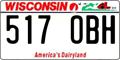WI license plate 517OBH