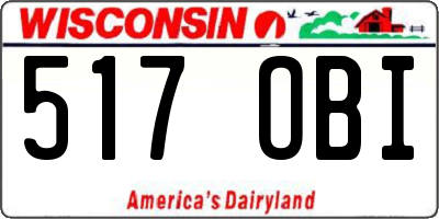 WI license plate 517OBI