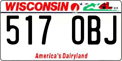 WI license plate 517OBJ