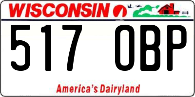 WI license plate 517OBP