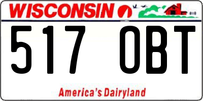 WI license plate 517OBT