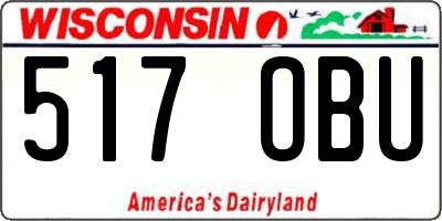 WI license plate 517OBU
