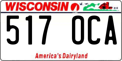 WI license plate 517OCA