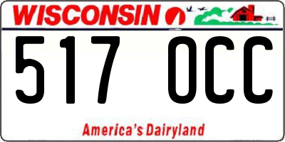 WI license plate 517OCC