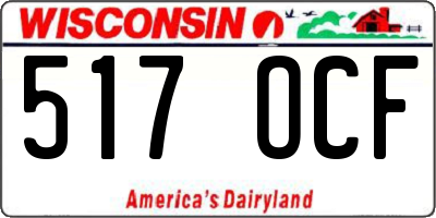 WI license plate 517OCF