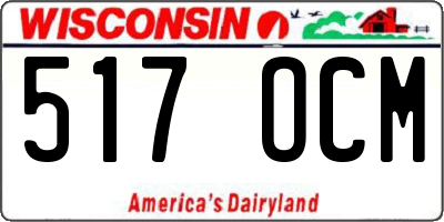 WI license plate 517OCM
