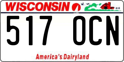 WI license plate 517OCN
