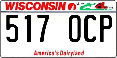 WI license plate 517OCP