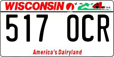 WI license plate 517OCR