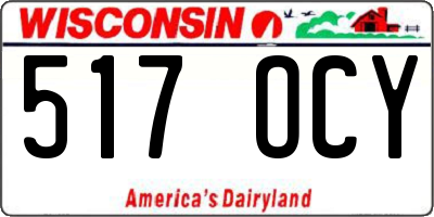 WI license plate 517OCY