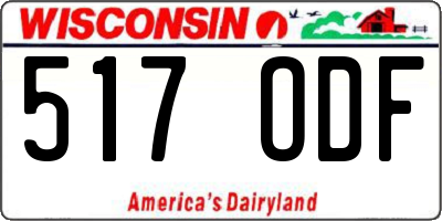 WI license plate 517ODF