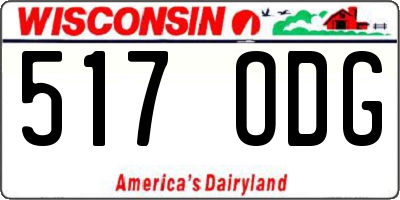 WI license plate 517ODG