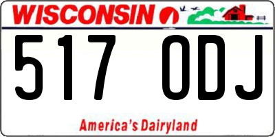 WI license plate 517ODJ
