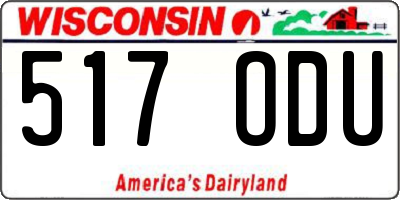 WI license plate 517ODU