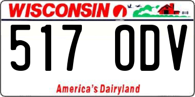 WI license plate 517ODV