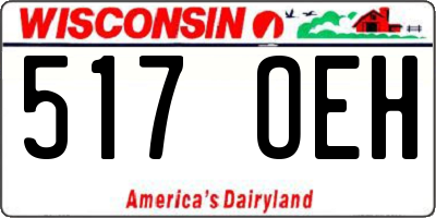 WI license plate 517OEH