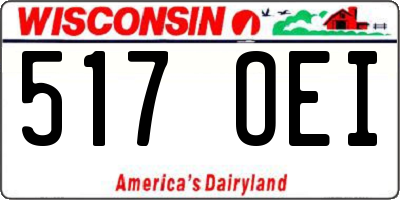 WI license plate 517OEI