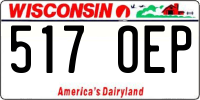 WI license plate 517OEP