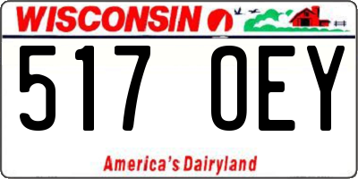 WI license plate 517OEY