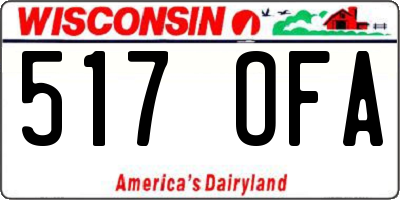 WI license plate 517OFA