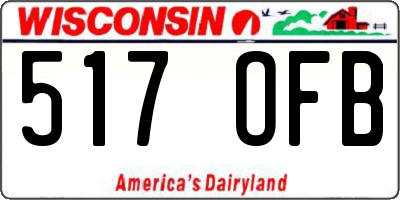 WI license plate 517OFB