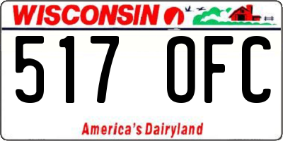 WI license plate 517OFC